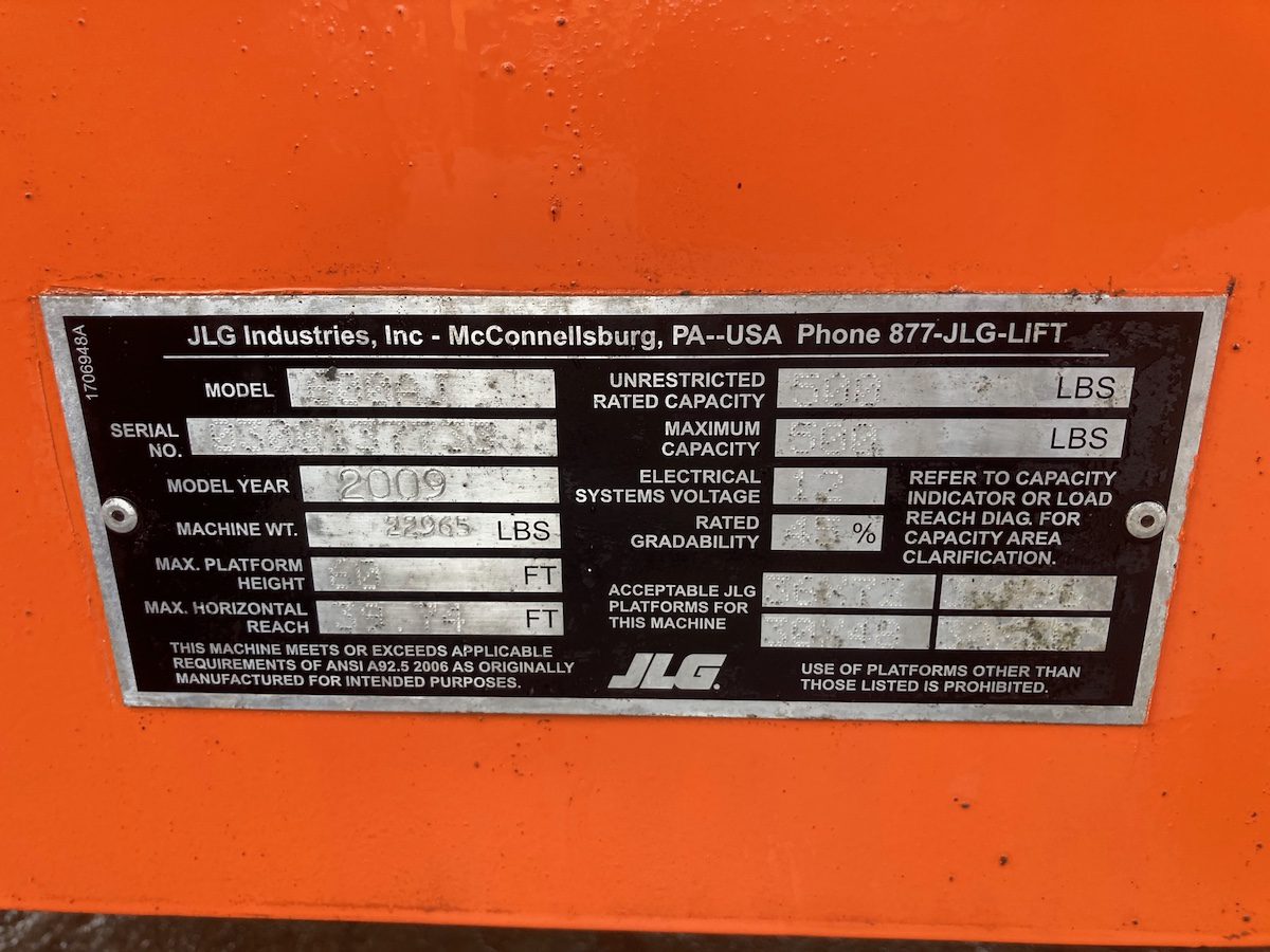 Used 2009 JLG 600AJ Articulating Boom Lift for sale New York - LL69122