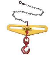 Fork mounted lifting hook attachment with chain, 8000 pound capacity, Lyon Lifts